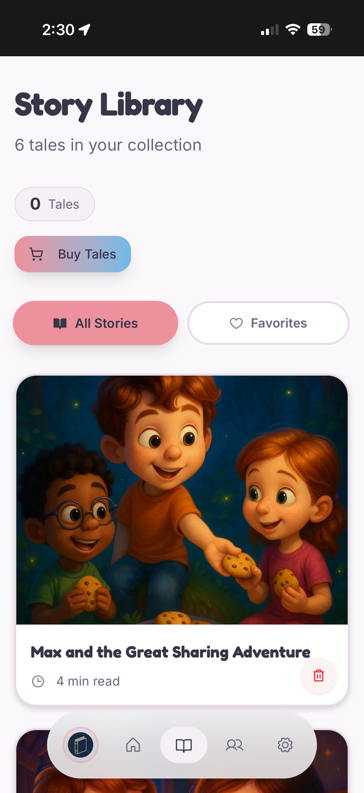 TinyTale - Screenshot 4 showing product features and functionality