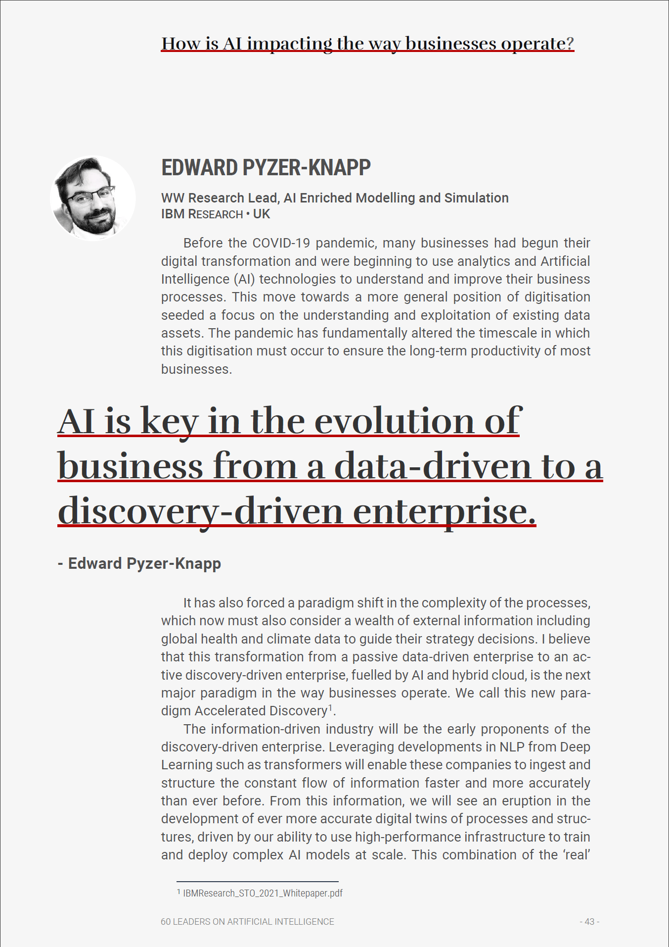 60 LEADERS ON ARTIFICIAL INTELLIGENCE - From Algorithms to Ethics. A holistic view of AI media 10