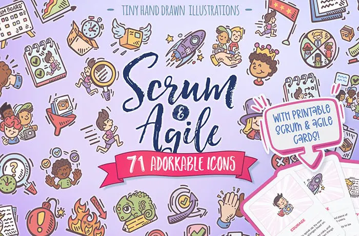 Scrum & Agile Icons 제품 배너