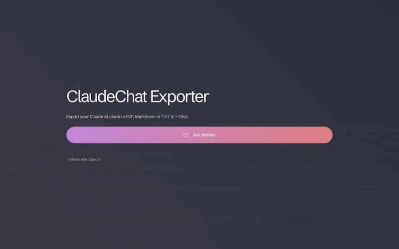 ClaudeChat Exporter screenshot 1
