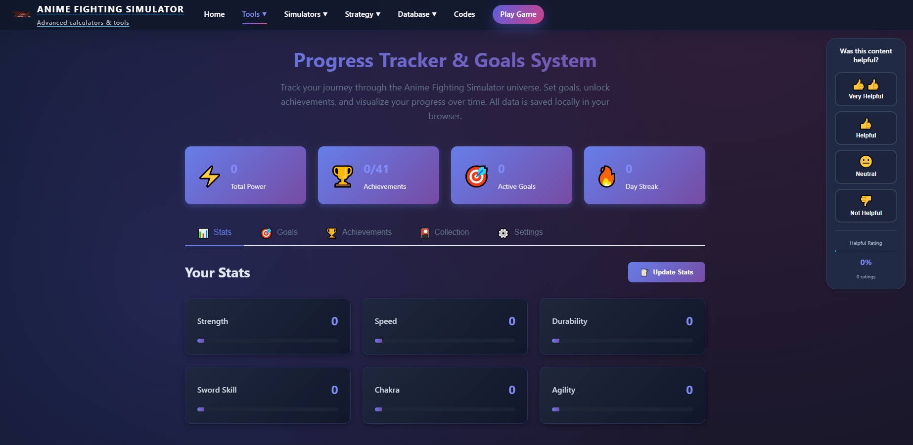 Anime Fighting Simulator Calculator gallery image