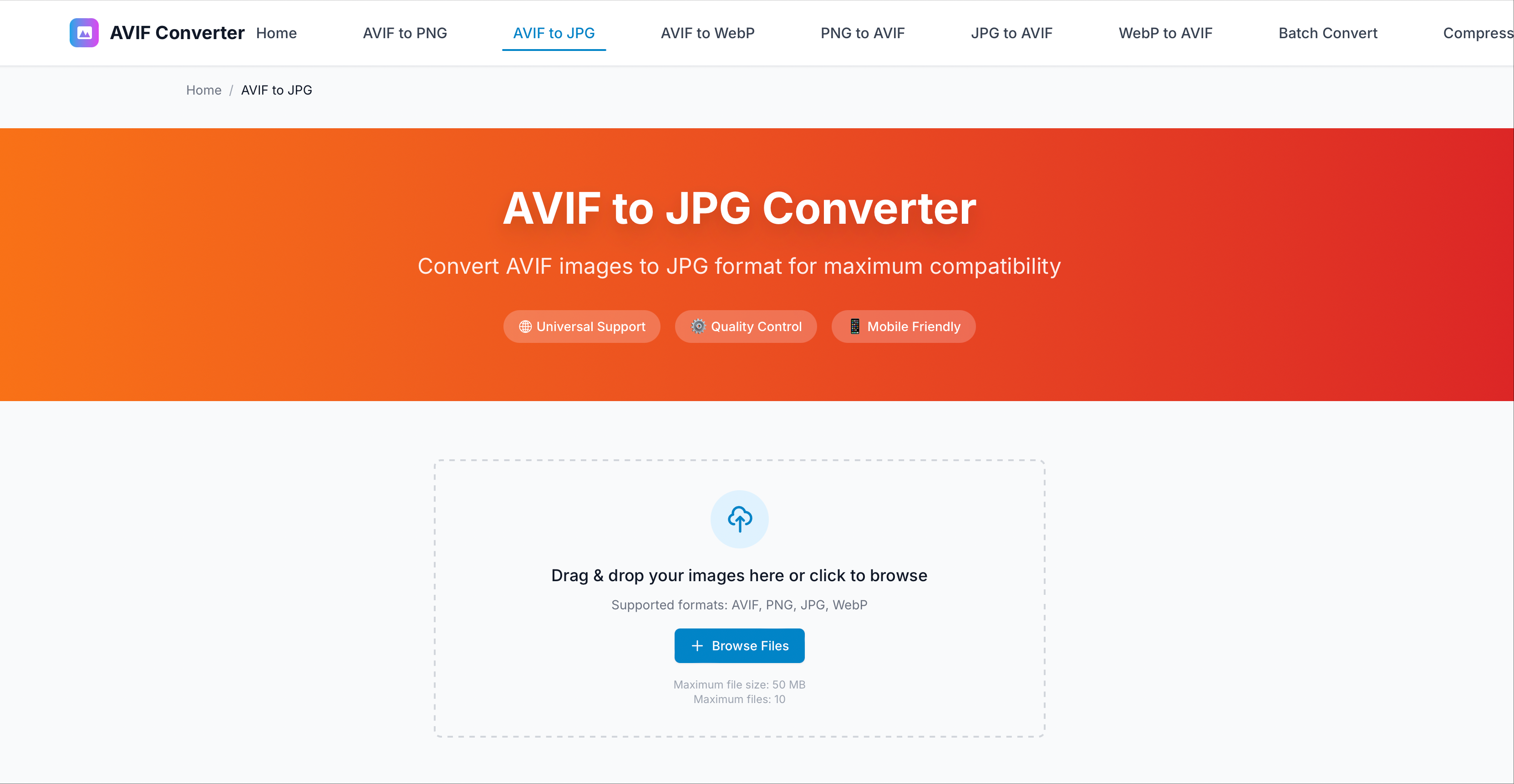 AVIF Converter Pro - Convertir AVIF a PNG, JPG, WebP |Herramienta en línea gratuita media 4