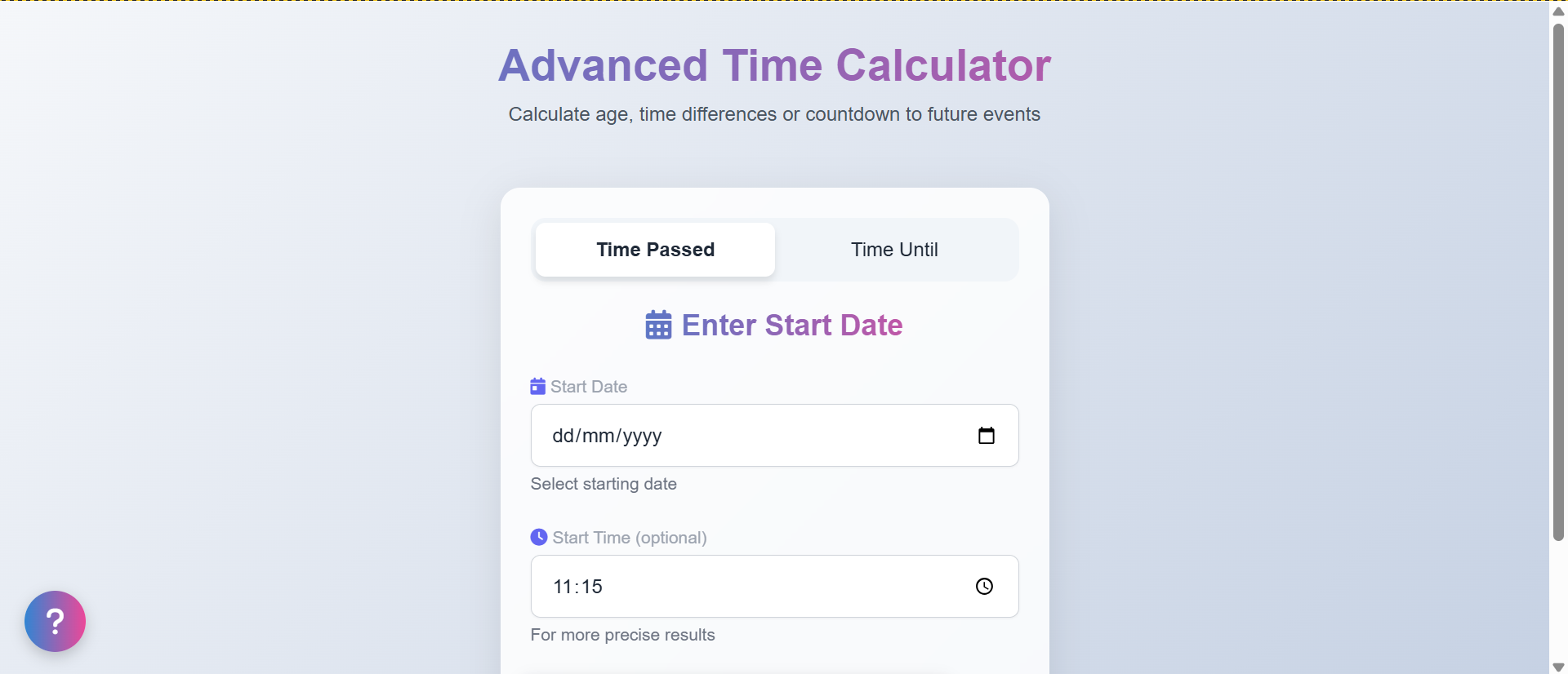 Advanced Time Calculator (with widgets) - Screenshot 2 preview