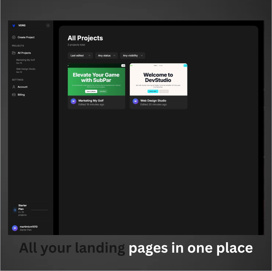 Vorg - Screenshot 3 showing product features and functionality