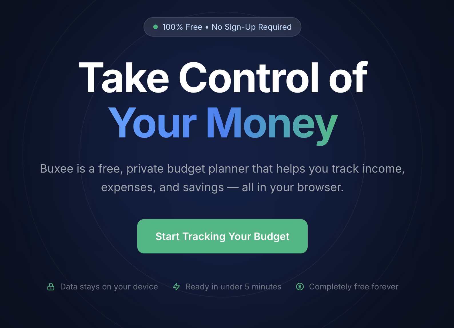 Buxee - Main product screenshot demonstrating key features and user interface