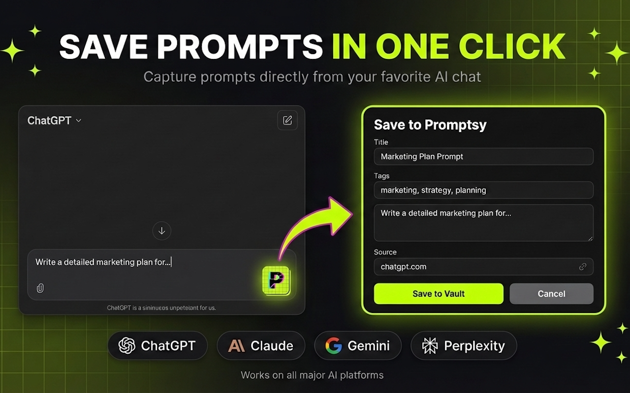 Promptsy - Screenshot 4 showing product features and functionality