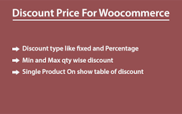 Discount Price For Woocommerce media 2