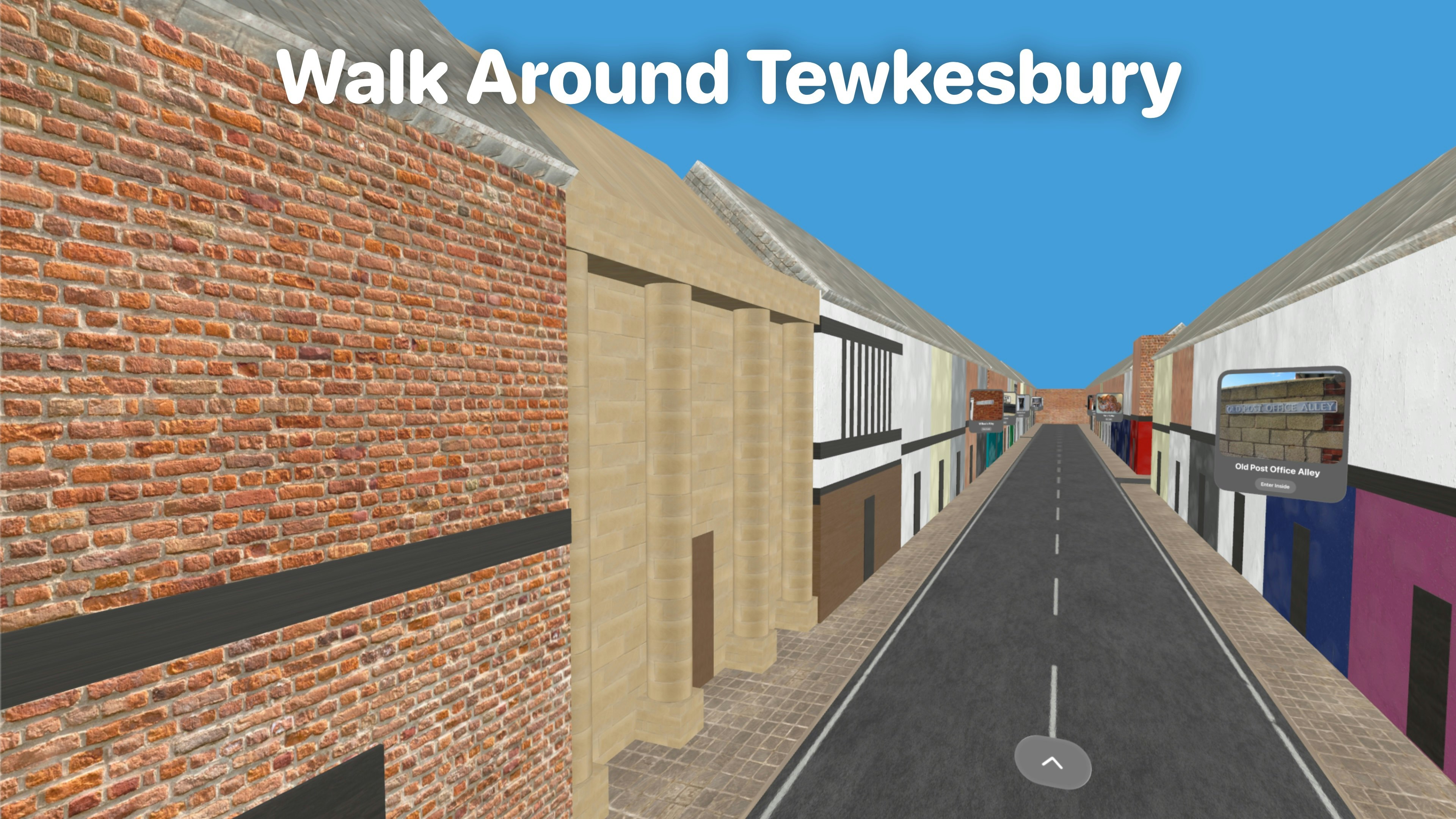 Alleycat de Proyecto - Explore los callejones históricos de Tewkesbury en Vision Pro media 3