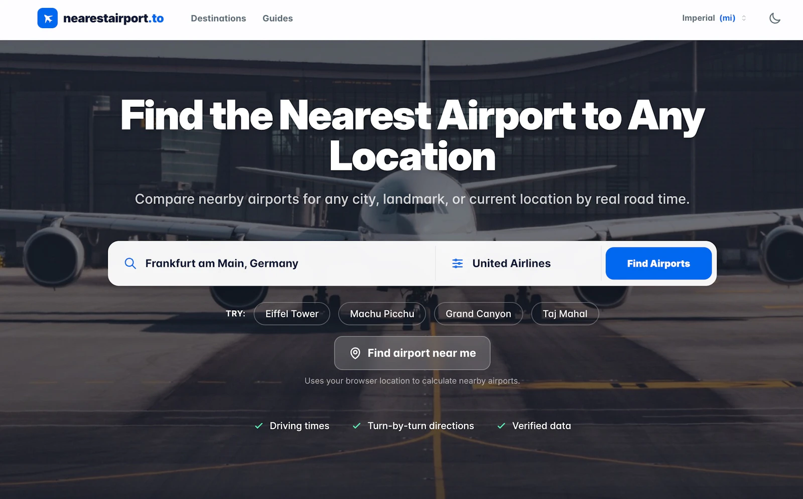 NearestAirport.to screenshot 1