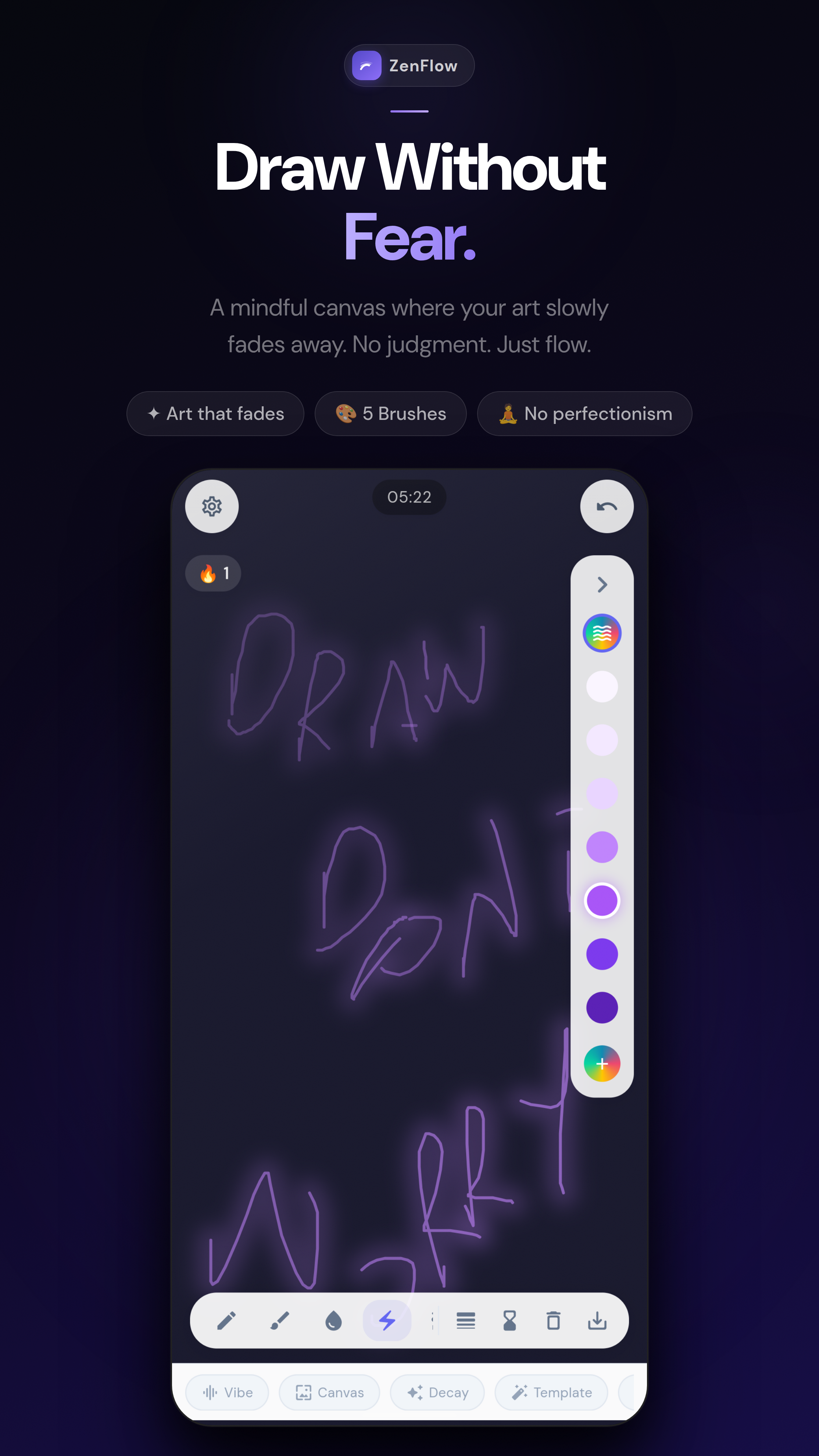 ZenFlow: Draw Without Fear gallery image
