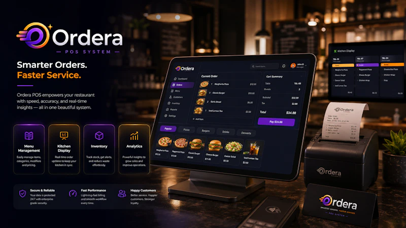 Ordera POS system for UAE restaurant screenshot 3