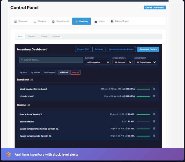KitchenCommand - Screenshot 4 showing product features and functionality