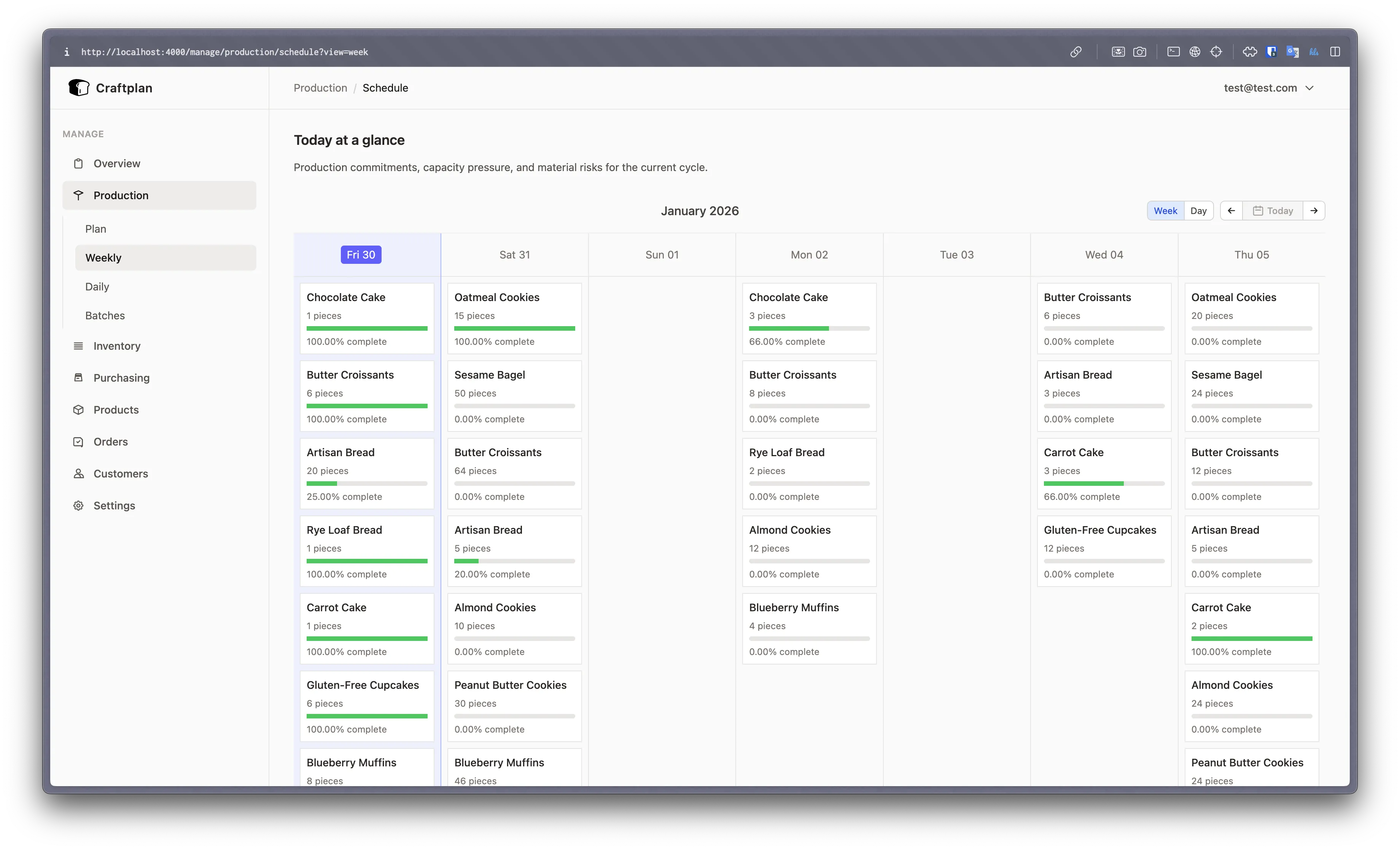 Craftplan - Main product screenshot demonstrating key features and user interface