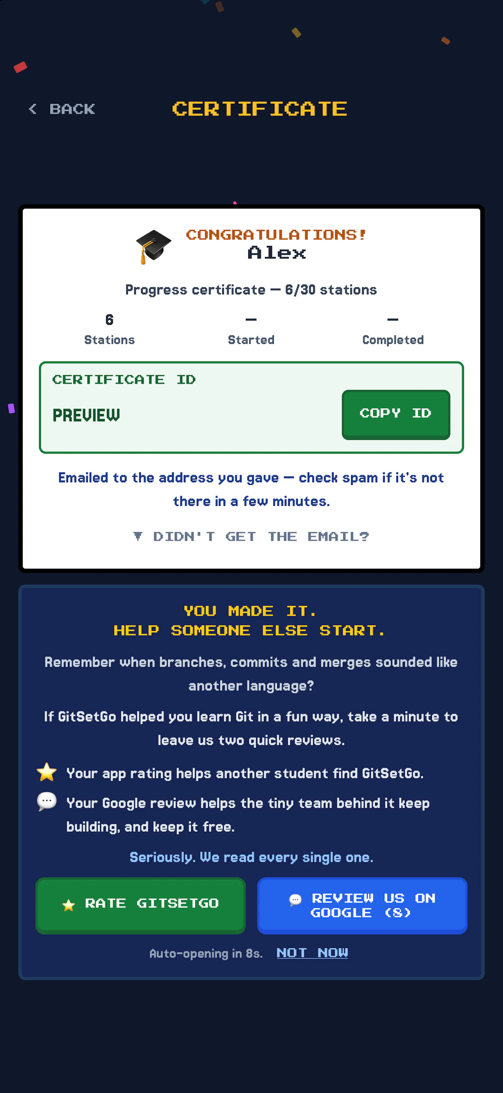 GitSetGo — learn git the fun way screenshot 11
