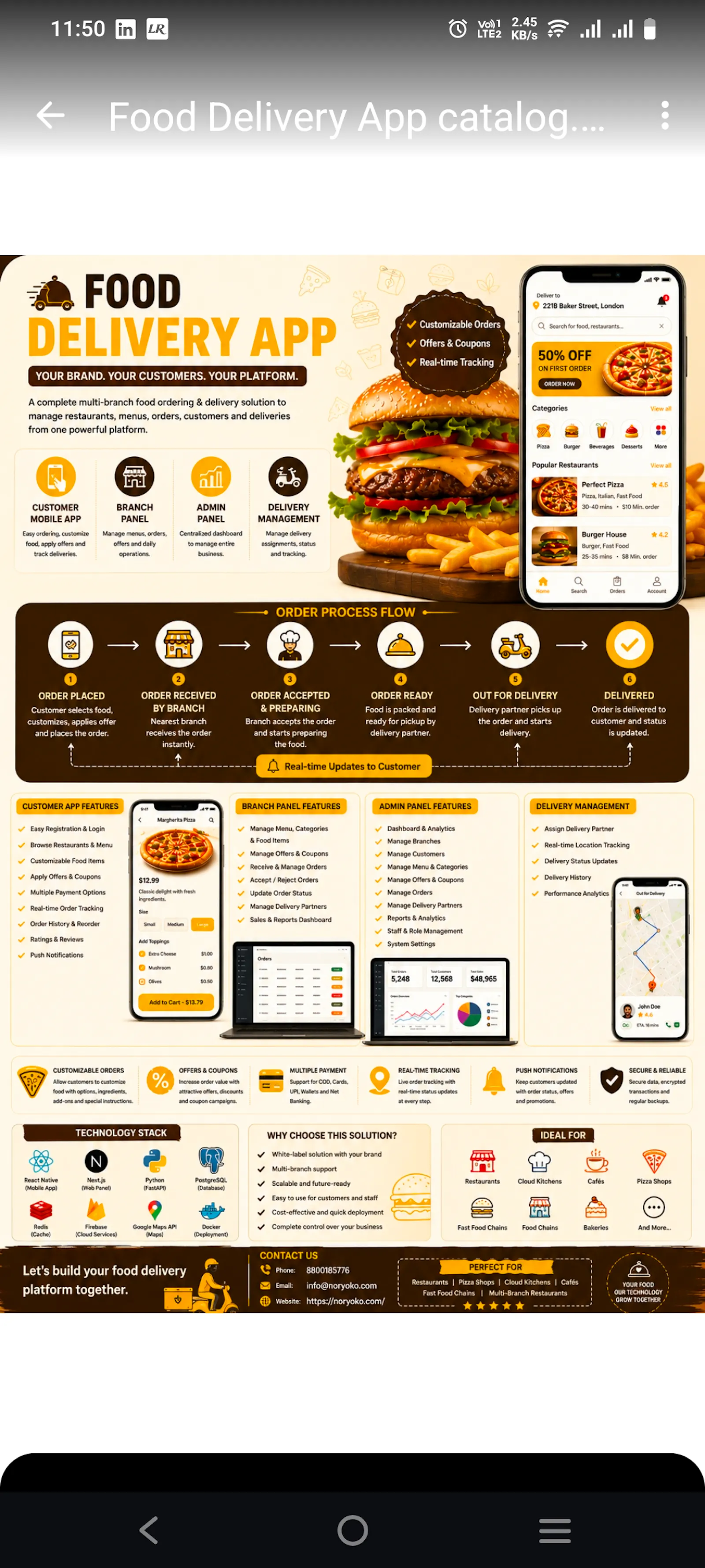 White-label Food Delivery Platform screenshot 2