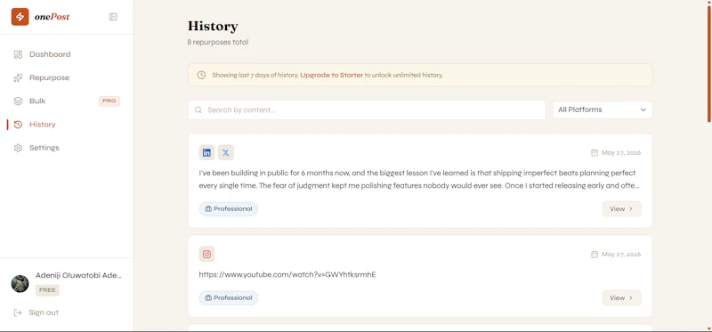 onePost screenshot 4