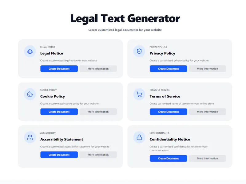 GenLegalTxts screenshot 2