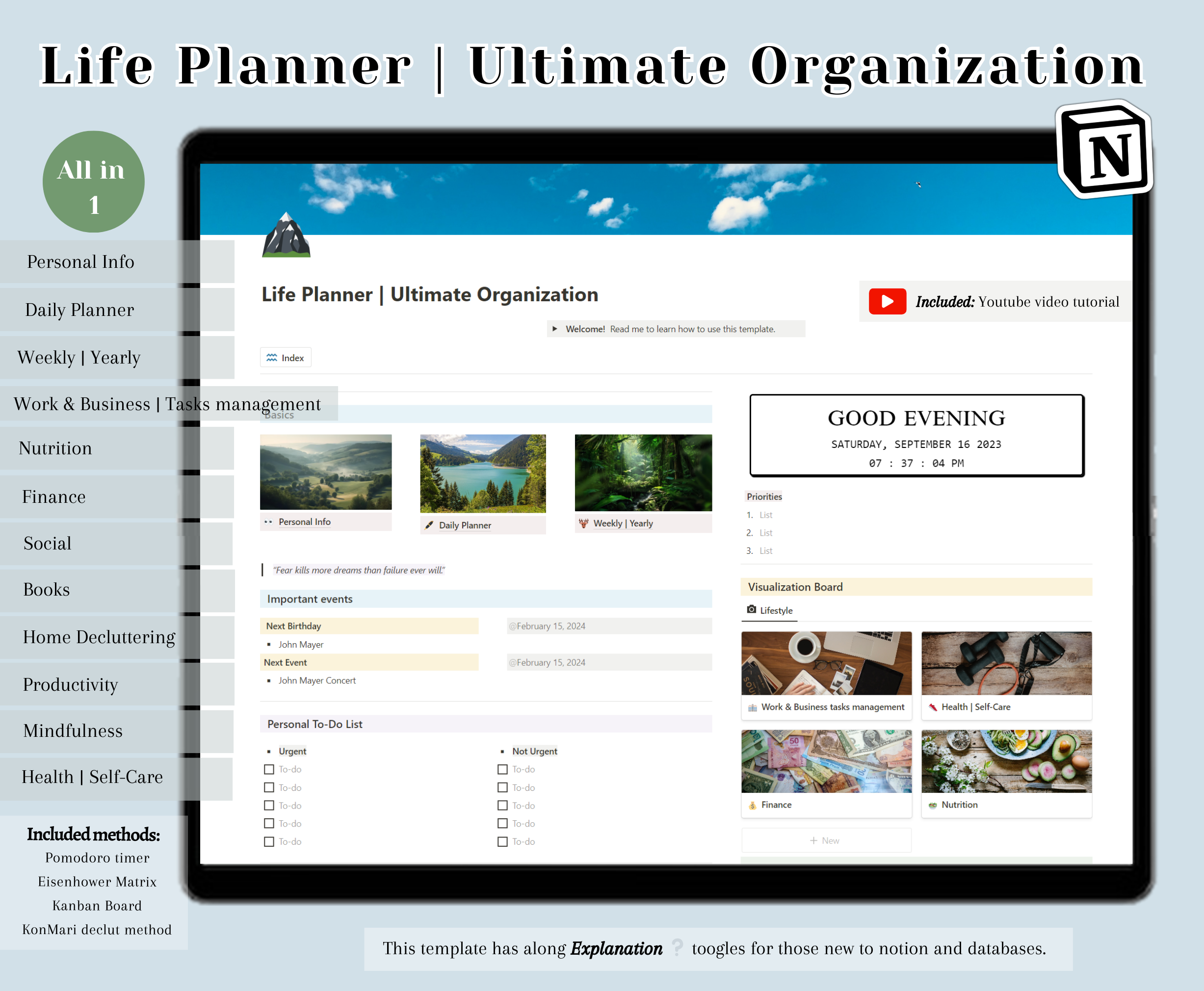 Notion | Life Planner - All-in-one