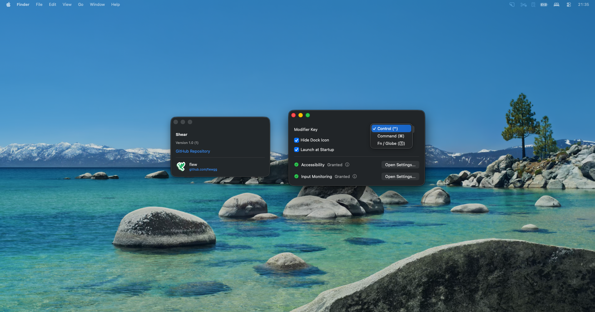 Shear - Main product screenshot demonstrating key features and user interface