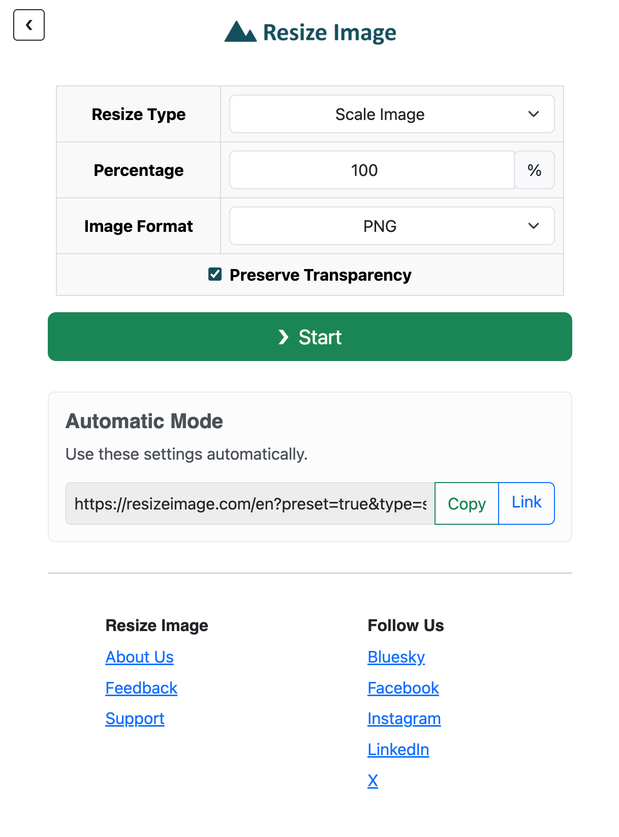 Resize Image gallery image