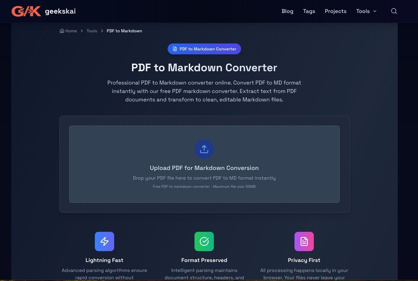 GeeksKai Tools - Screenshot 4 showing product features and functionality