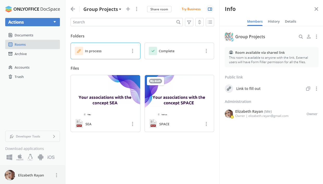 ONLYOFFICE DocSpace gallery image