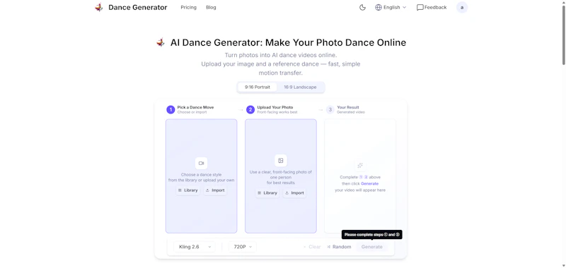 Dancegenerator screenshot 2