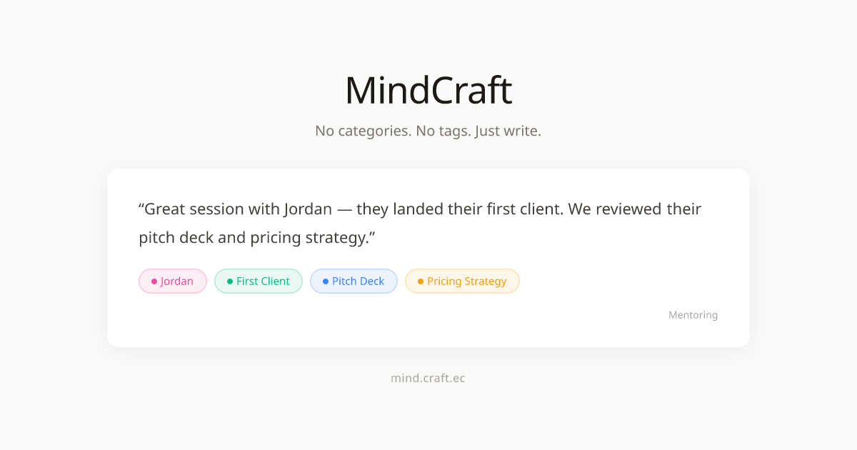 MindCraft - Main product screenshot demonstrating key features and user interface
