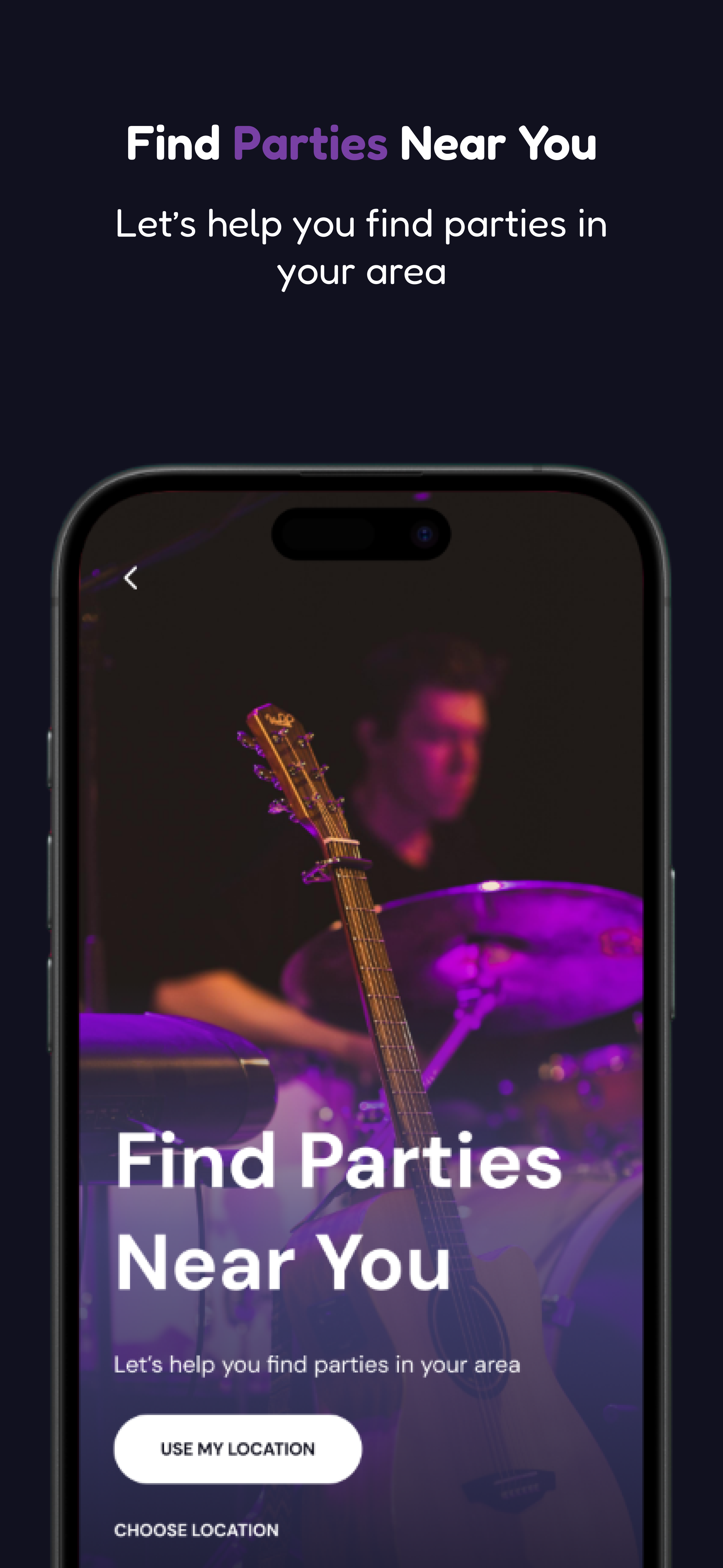 PartyScene - Main screenshot showing features and interface