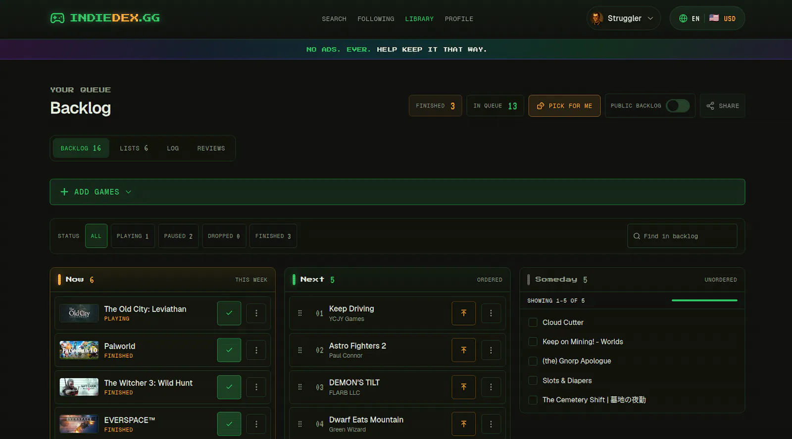 IndieDex screenshot 2