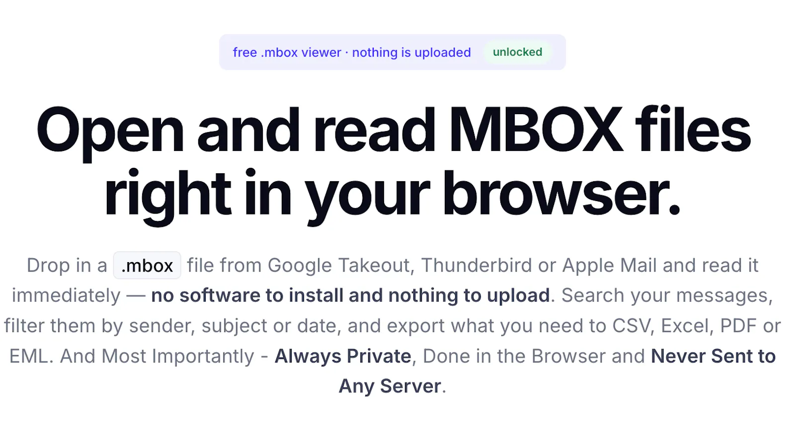 MBOX Viewer screenshot 1