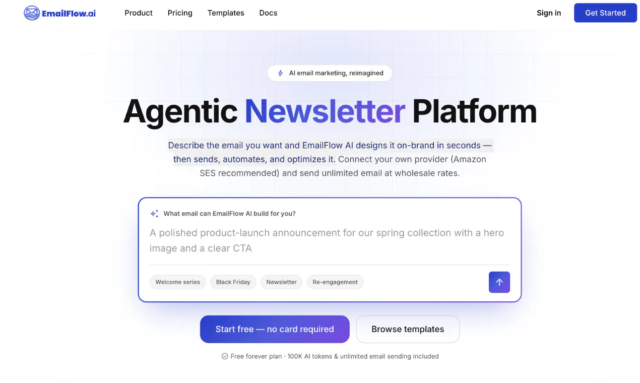 EmailFlow.AI Agentic Newsletter Platform gallery image