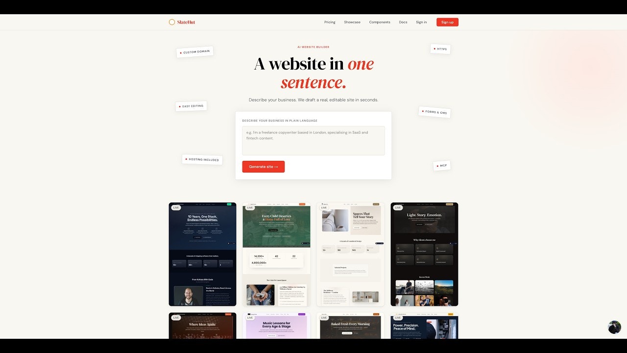 SlateHut.com - AI website builder gallery image