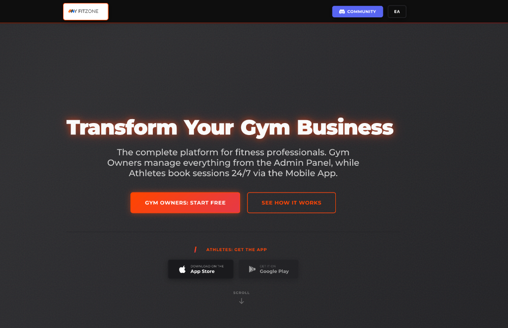 myFitZone - Main product screenshot demonstrating key features and user interface