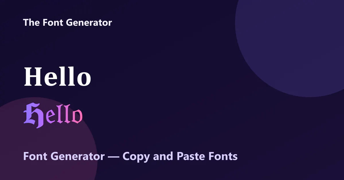 The Font Generator gallery image