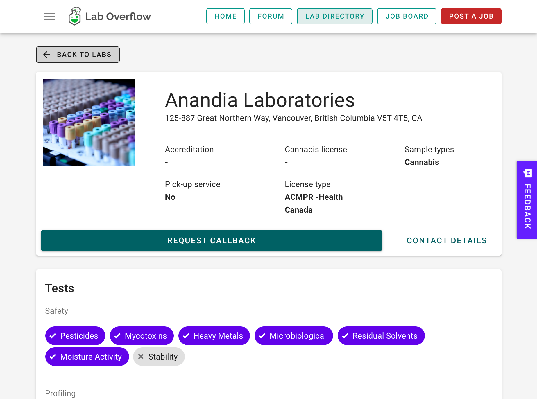 Overflow di laboratorio - La prima comunità per i professionisti del laboratorio nel settore della cannabis media 10