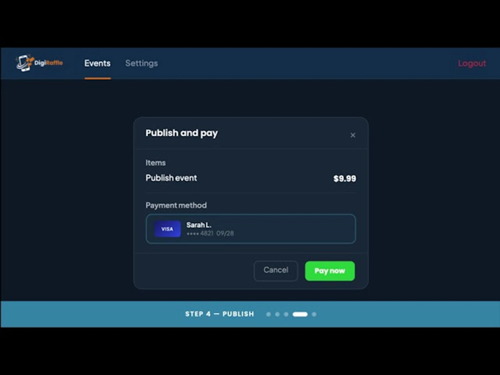DigiRaffle screenshot 1 (video preview)