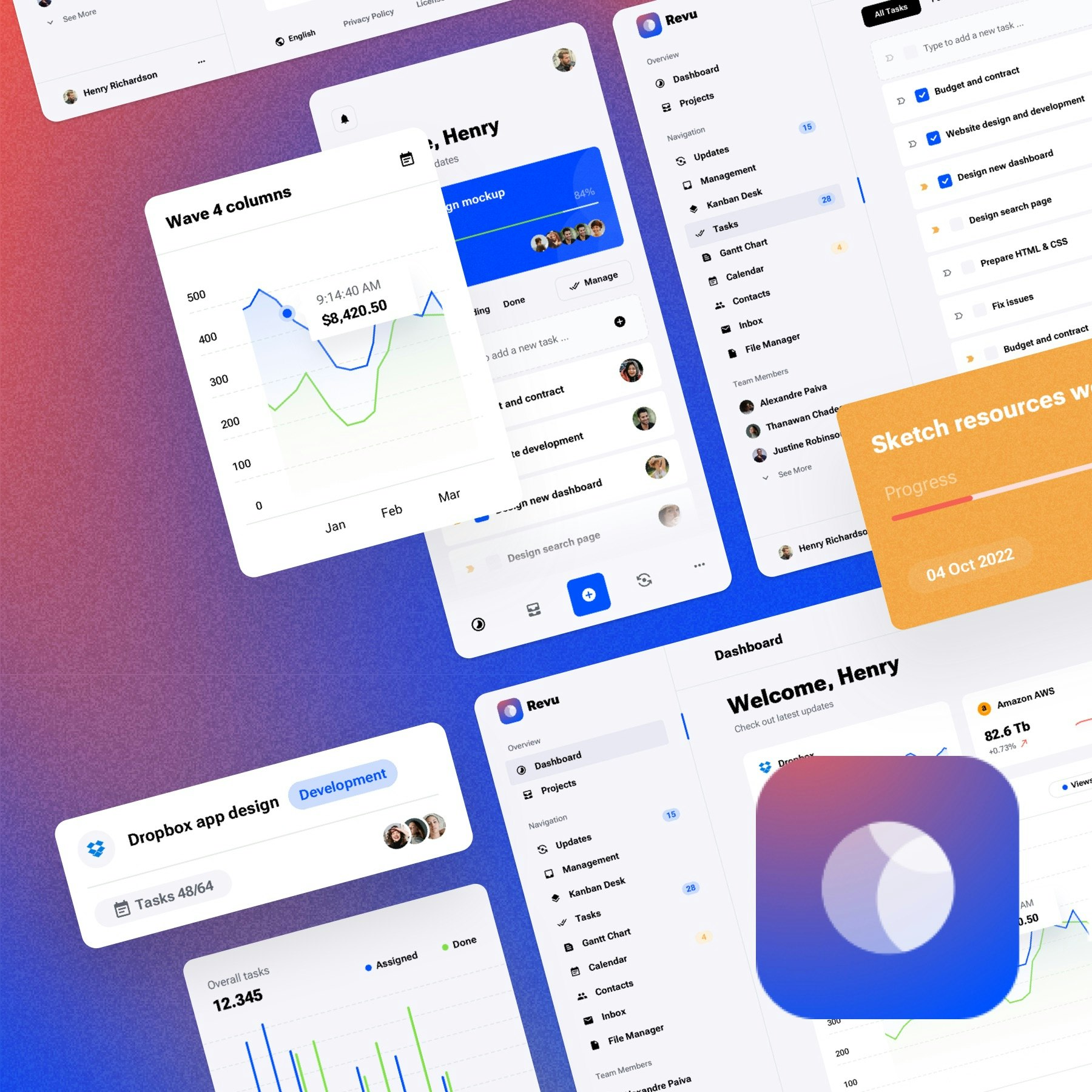 Revu - UI kit for SaaS Startups