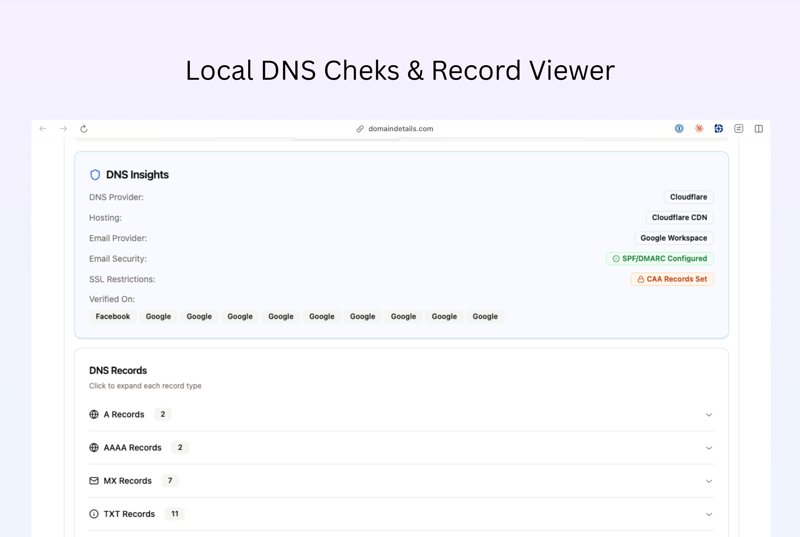 DomainDetails.com - Free & Private WHOIS gallery image