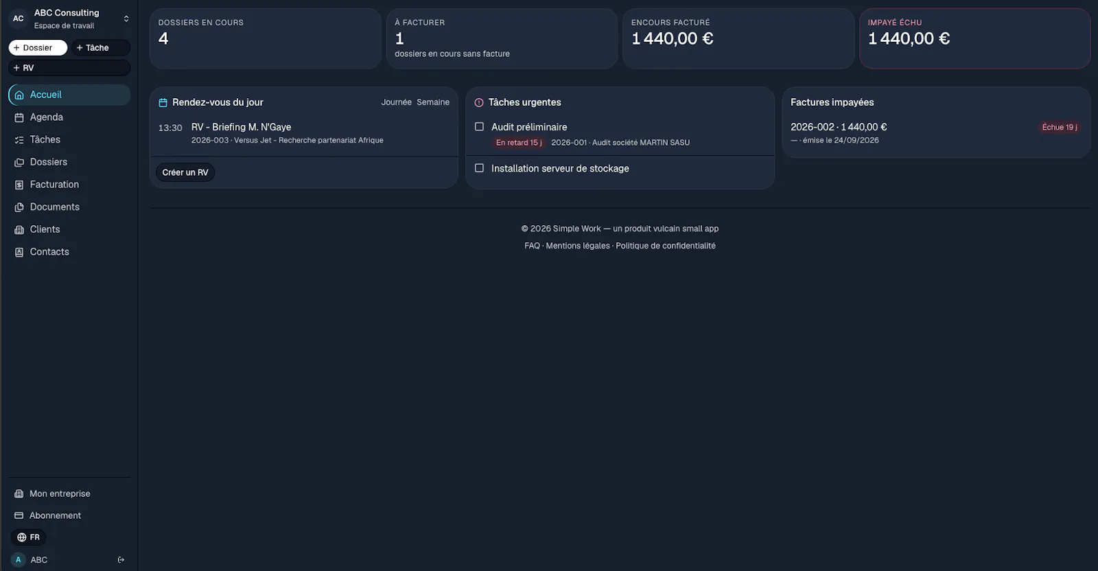 Simple Work screenshot 1