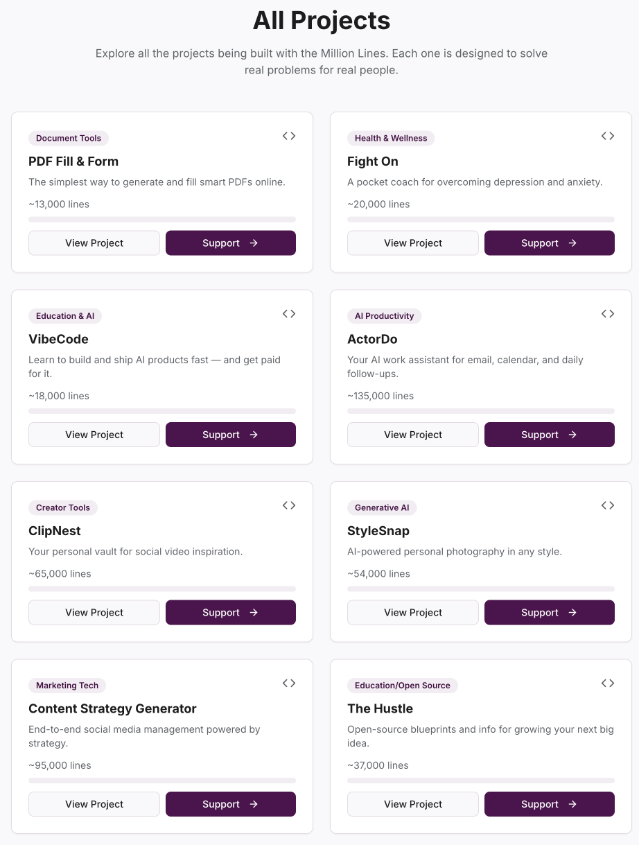 One Million Lines of Code gallery image