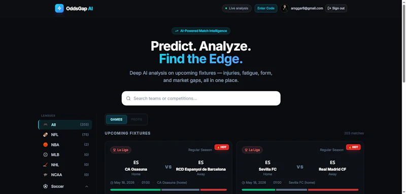  OddsGap AI screenshot 1