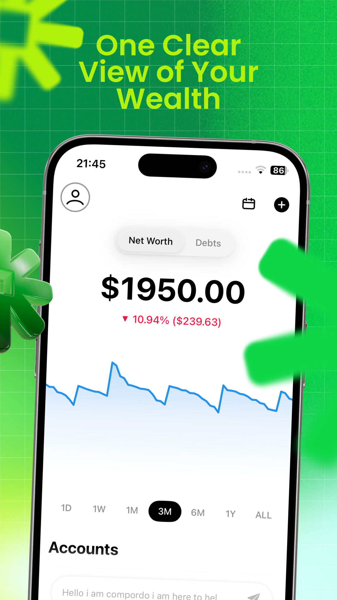 Optivault - AI Financial Advisor App - Screenshot 4 showing product features and functionality