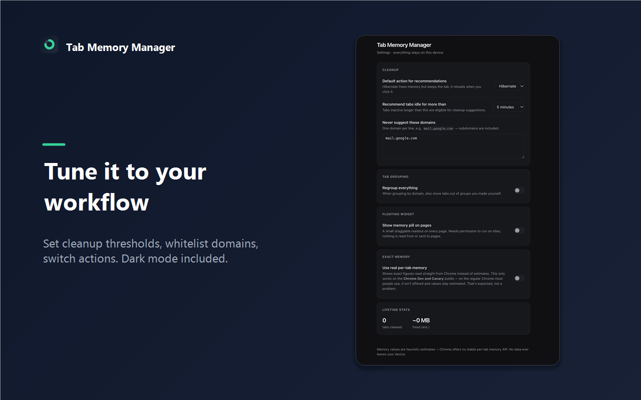 Tab Memory Manager gallery image