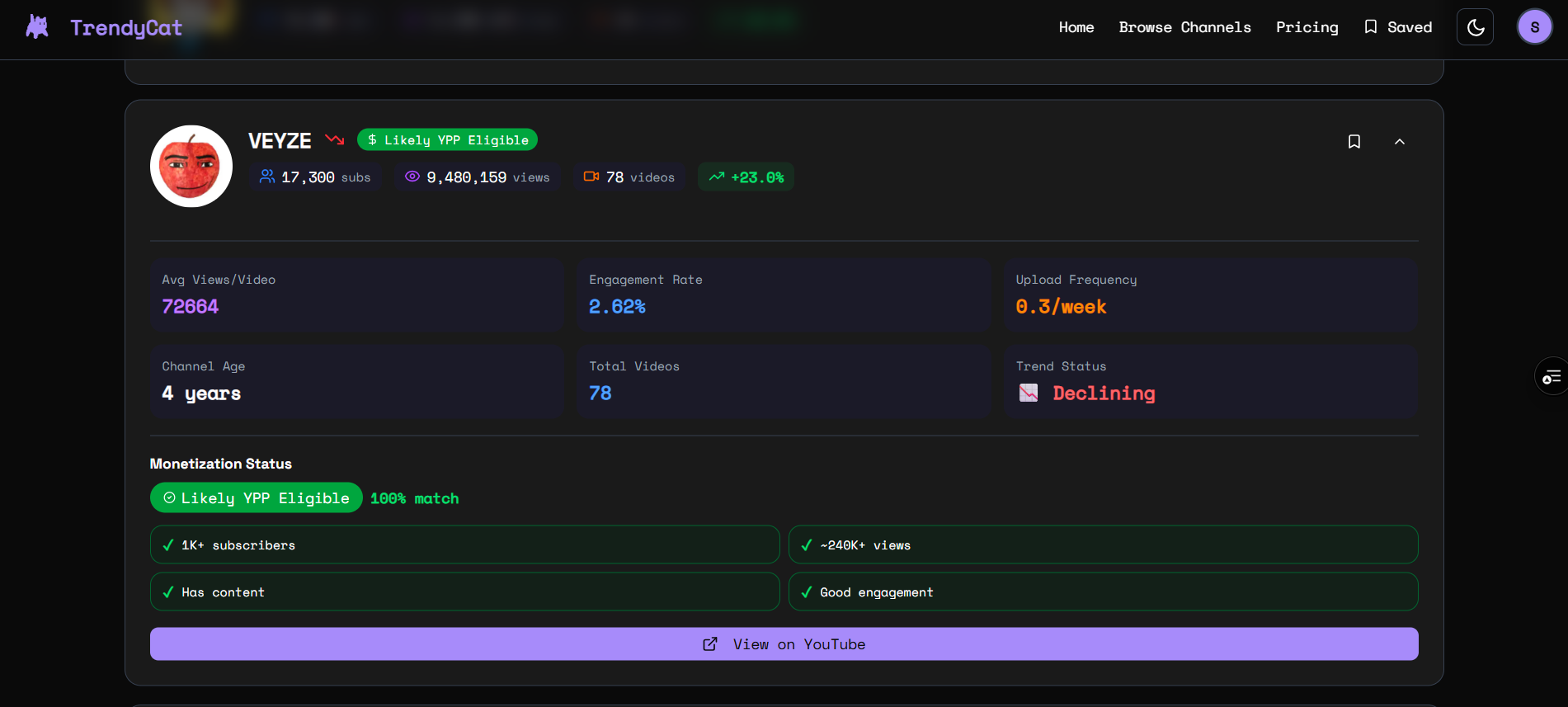 TrendyCat - Screenshot 3 showing product features and functionality