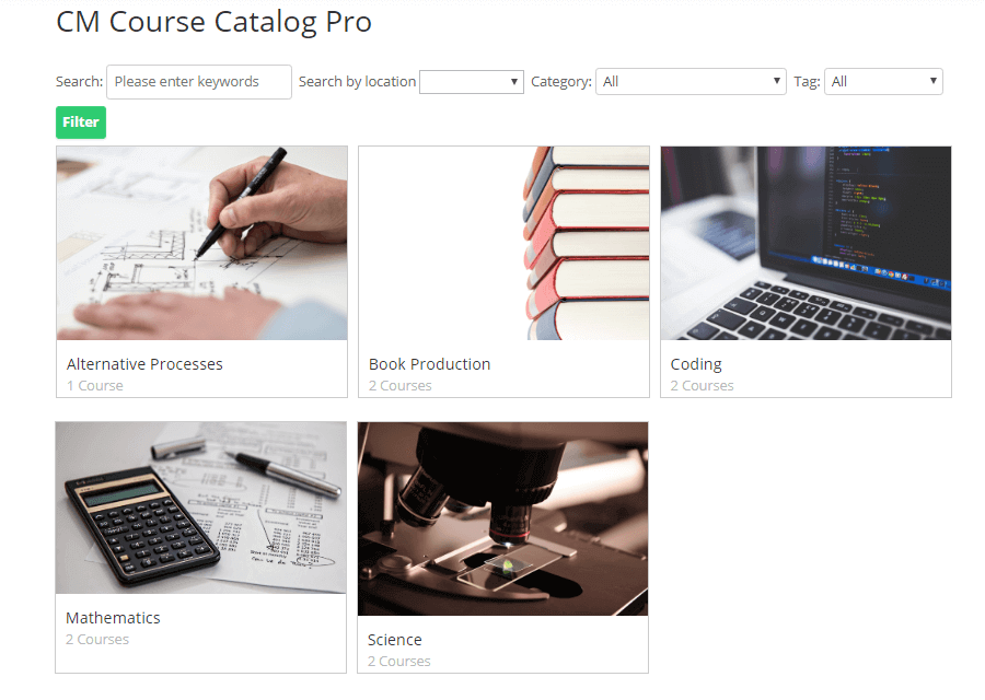 البرنامج المساعد كتالوج دورة WordPress media 2