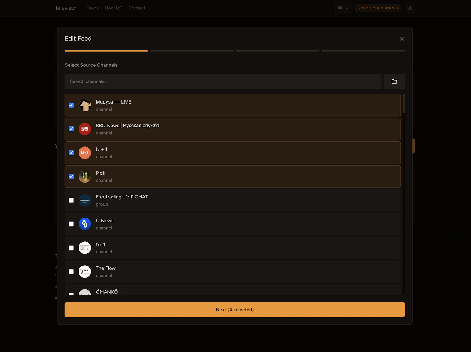 Televizor | Telegram Feed Aggregator screenshot 4