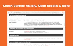 Free Vehicle Report for Any Car - Chrome Extension media 2