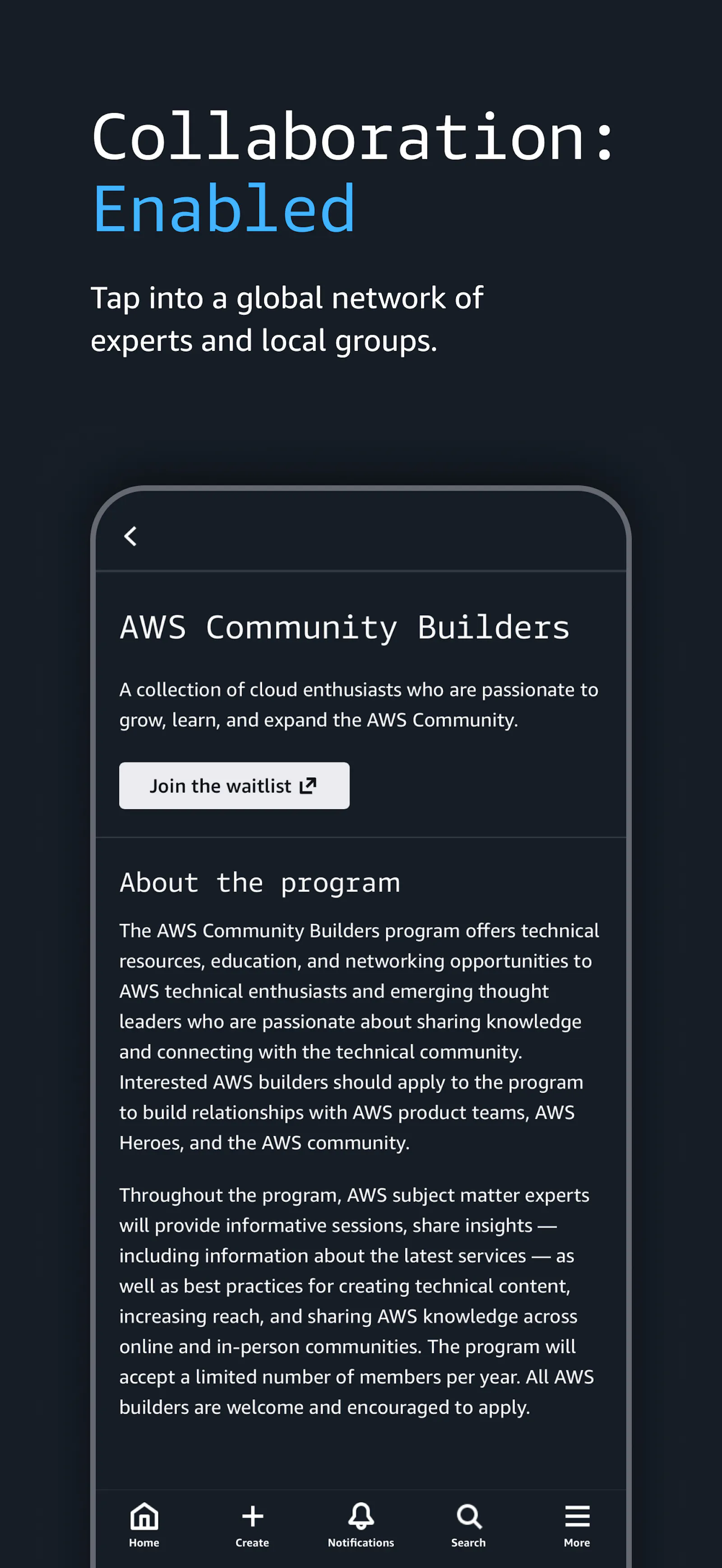 AWS Builder app screenshot 3