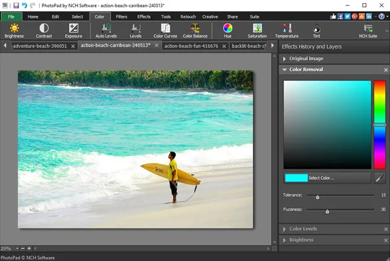 Pengeditan foto Photopad media 2